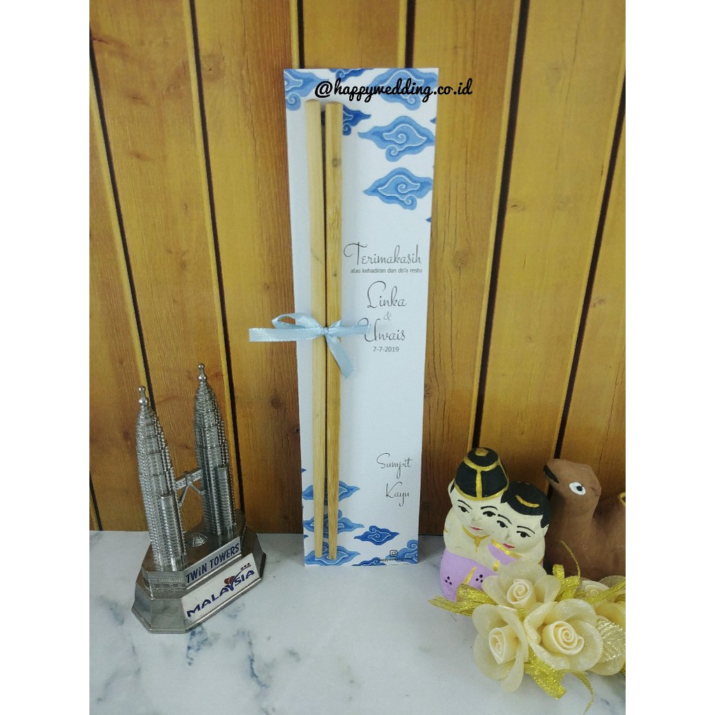 Souvenir sumpit kayu B suvenir ulang tahun sovenir pernikahan murah unik