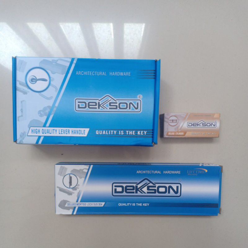 1 Set Kunci 84030 Lever Handle Stainlees Steel Dekson + Cylinder Dekson + Mortise Dekson
