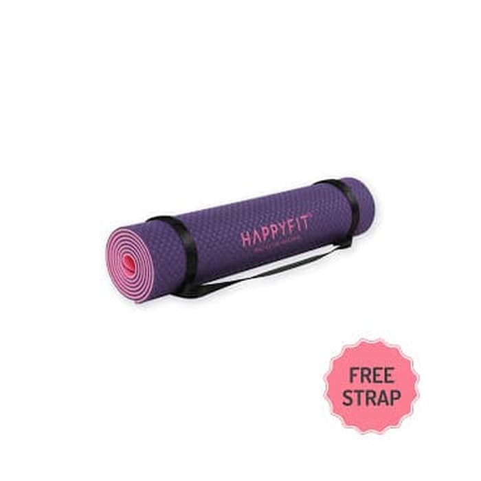 Promo Matras yoga Happyfit tpe, yoga mat tpe, matras senam tpe Happyfit ori Berkualitas