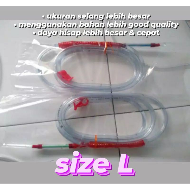 size L Alat sipon siphon shifon sifon pembersih kotoran solitare aquarium ikan cupang