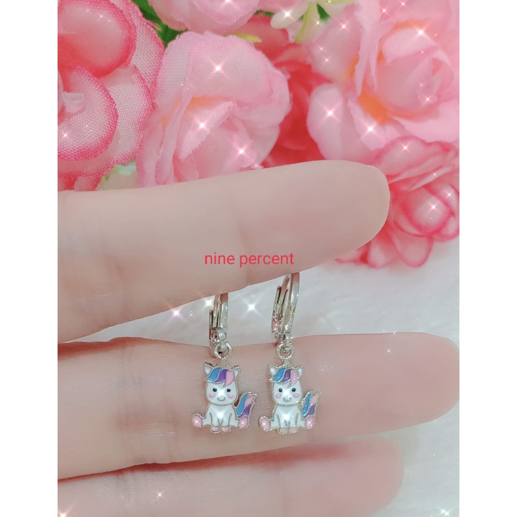 TERLARIS ANTING ANAK TERBARU/ PERHIASAN ANTING ANAK WARNA SILVER KARAKTER