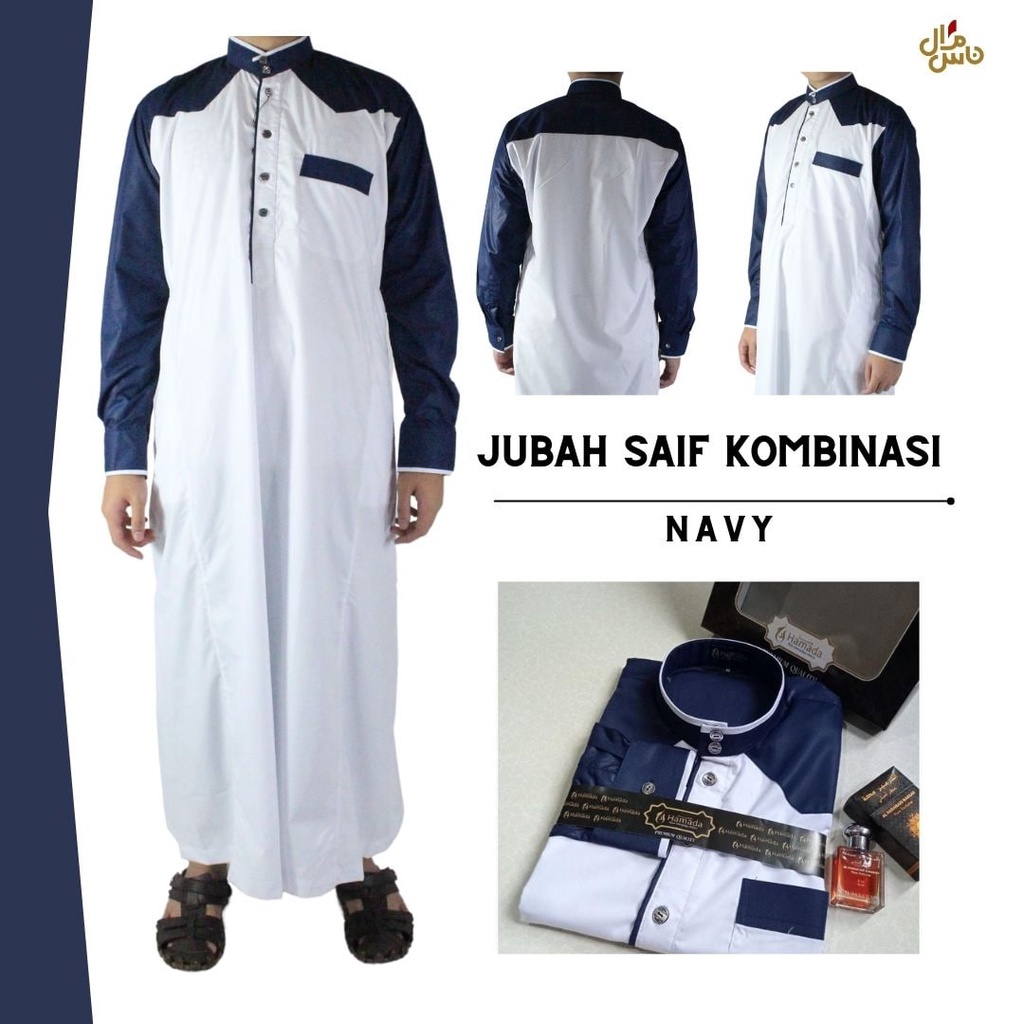 Jubah Pria Gamis Termurah Baju Muslim Saif Kombinasi