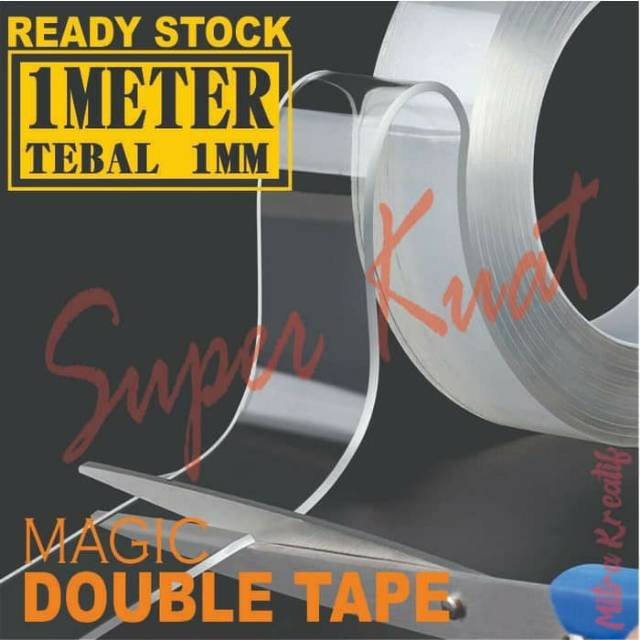

Double Tape Lakban Bening Transfarant Super Kuat Multifungsi