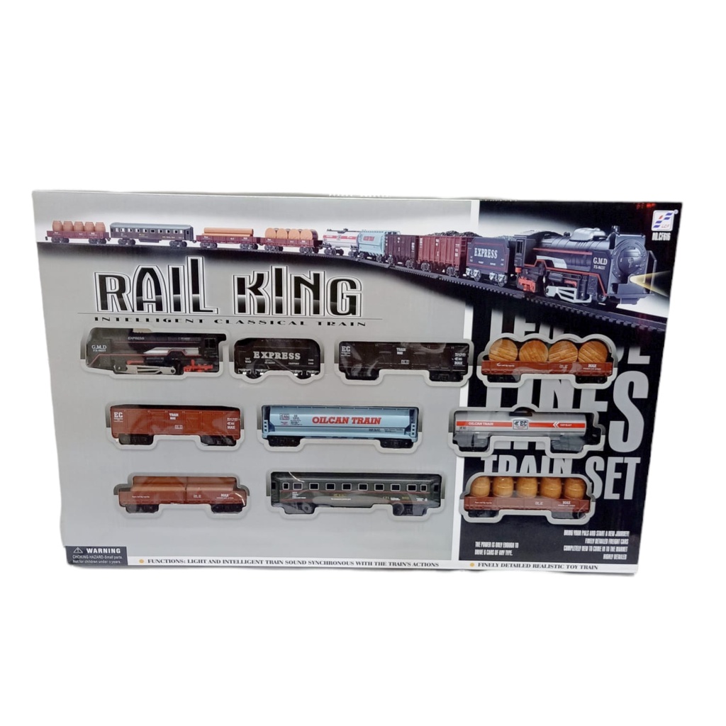 TERMURAH BISA COD Mainan Anak Laki-laki 19033-8 TRACK KERETA API  RAIL KING Miniatur Kereta Api Rail King Jumbo Berwesel 112 cm