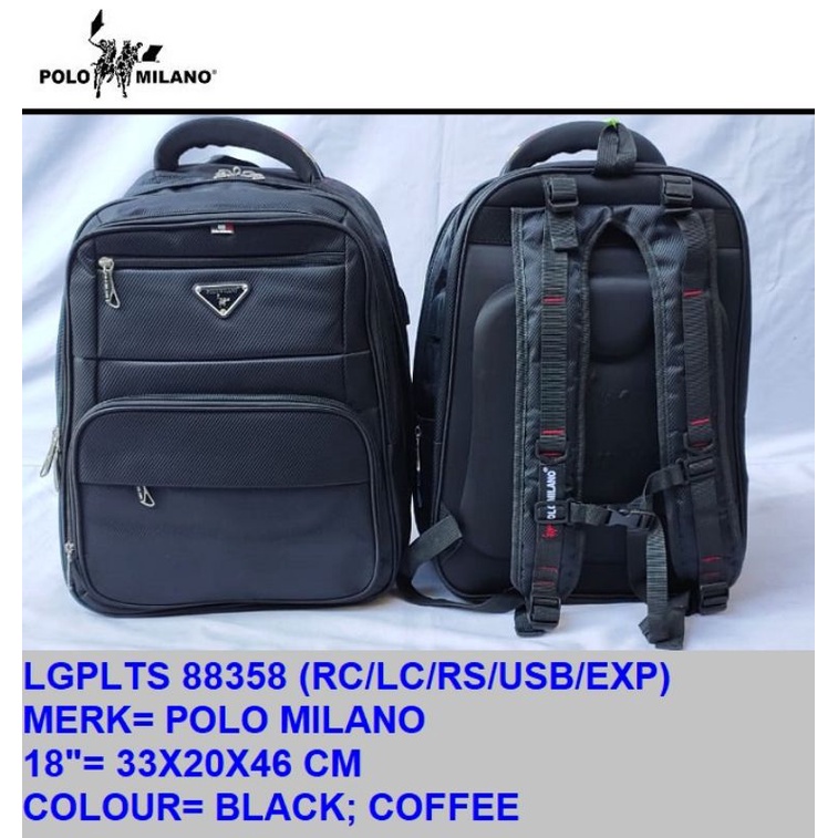 RANSEL LAPTOP USB POLO MILANO BEST SELLER TERLARIS TERMURAH