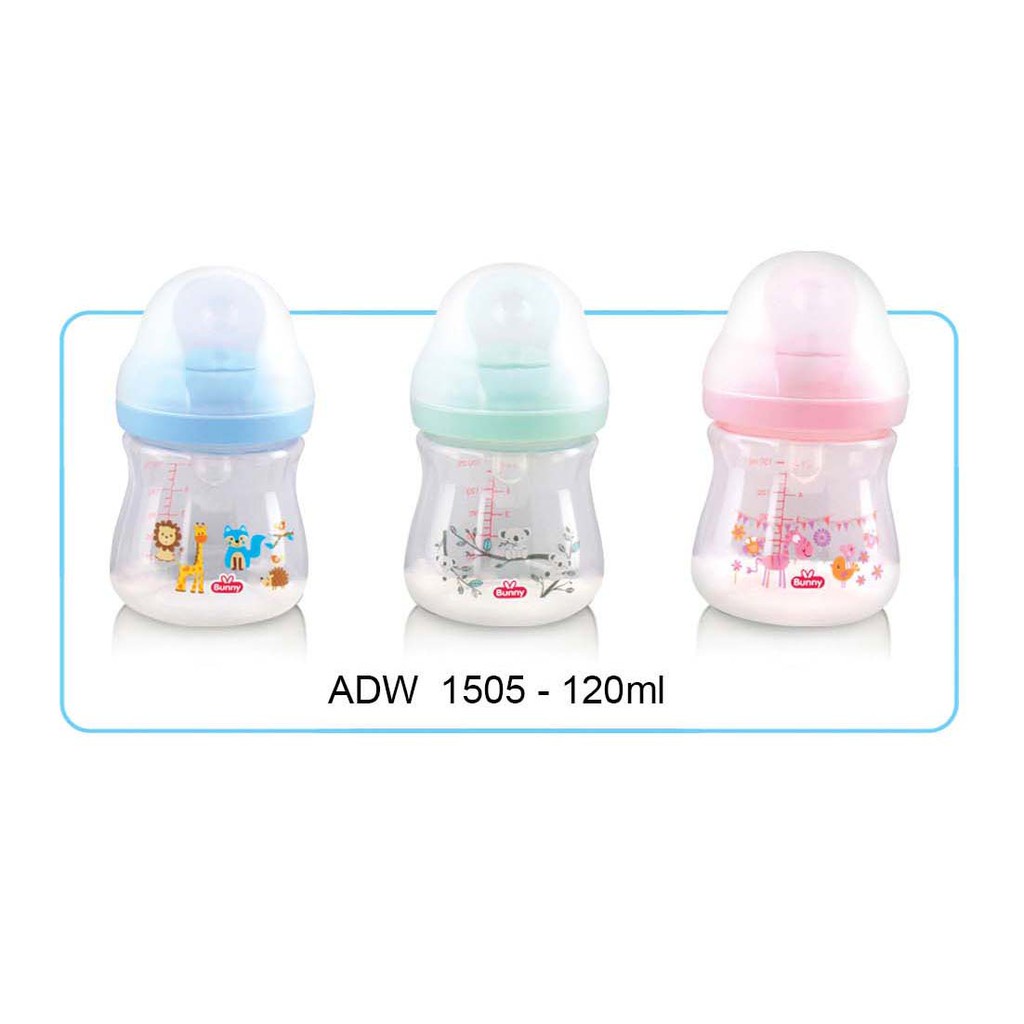 Morinz Lusty Bunny Feeding Bottle Botol Susu Dot Wide Neck 150ml / 250ml