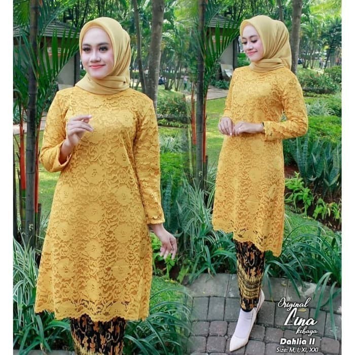 SETELAN TERBARU/SETELAN KEBAYA TUNIK GOLD
