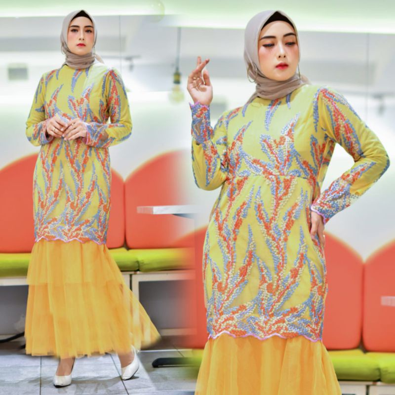 GAMIS DUYUNG TUTU CAYRA//GAMIS PESTA//GAMIS//GAMIS TILLE//GAMIS KONDANGAN//FASHION MUSLIM//BAJU PESTA//GAMIS TERBARU//BY PELAMINAN BIRU