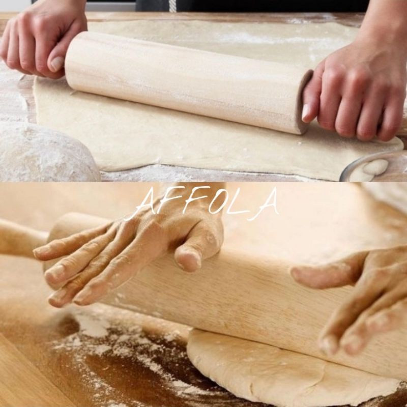 Rolling Pin Gagang Kayu Gilingan Adonan Kue
