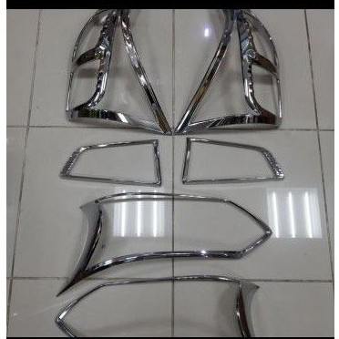 Paket Garnish list lampu Grand Avanza/ Great xenia 2015-2017 chrome