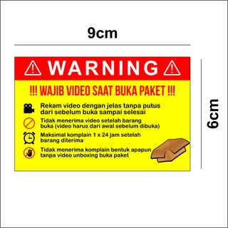 Jual Sticker Perhatian Video Unboxing Stiker Label Pengiriman Ol Shop ...