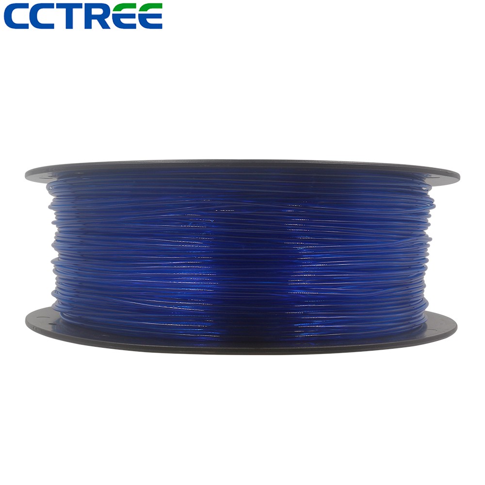 PETG CCTREE 3D PRINTER 1.75mm 1KG Filamen Filament Kualitas TRANSPARAN BLUE