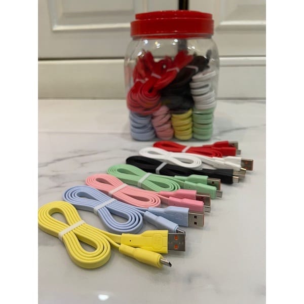 KABEL DATA ISI 50PCS TOPLESAN MACARON MICRO/TYPE C/IPH