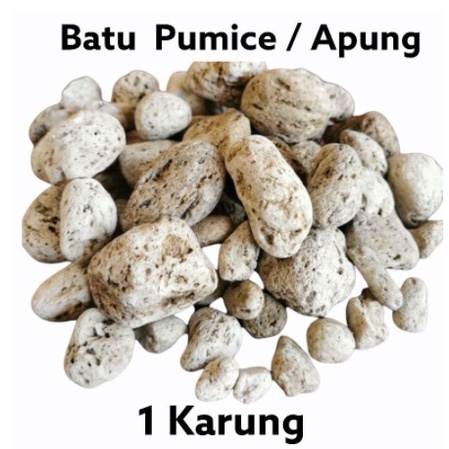 BATU APUNG PUMICE PUMIS MEDIA FILTER KOLAM KARUNGAN 6-7 KG KHUSUS GRABINSTAN