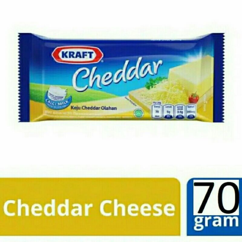 

Keju Kraft Cheddar 70gr