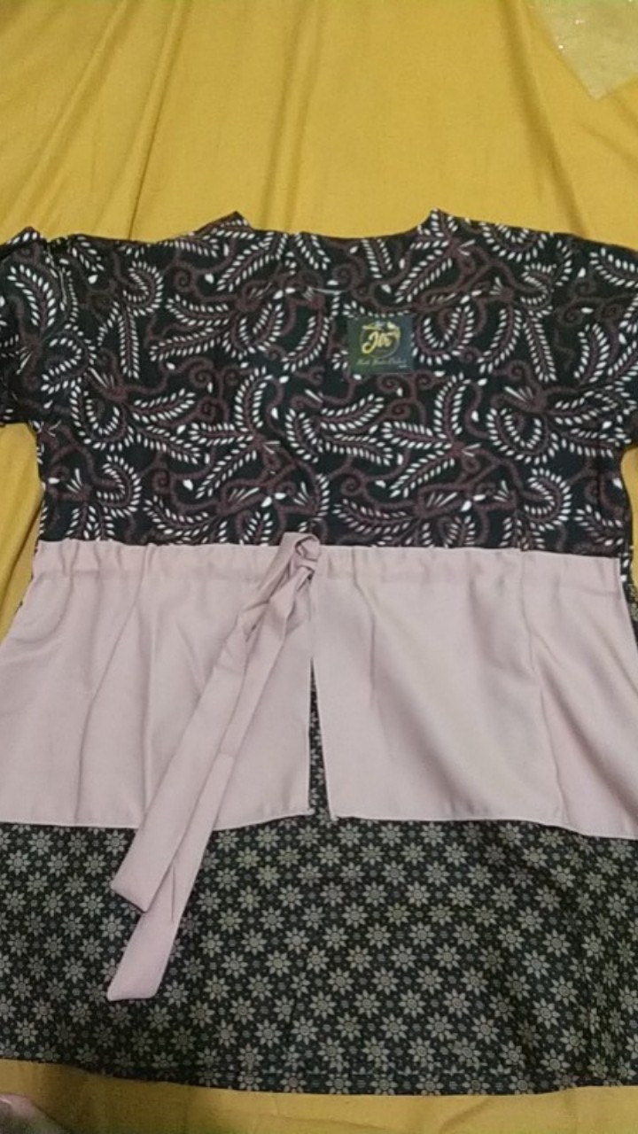 Tey-17 Batik Wanita Asj Sa Hrb026 Kenongo Kemeja Tosca Pendek