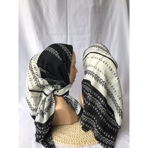 Jilbab Motif Voal segiempat-2