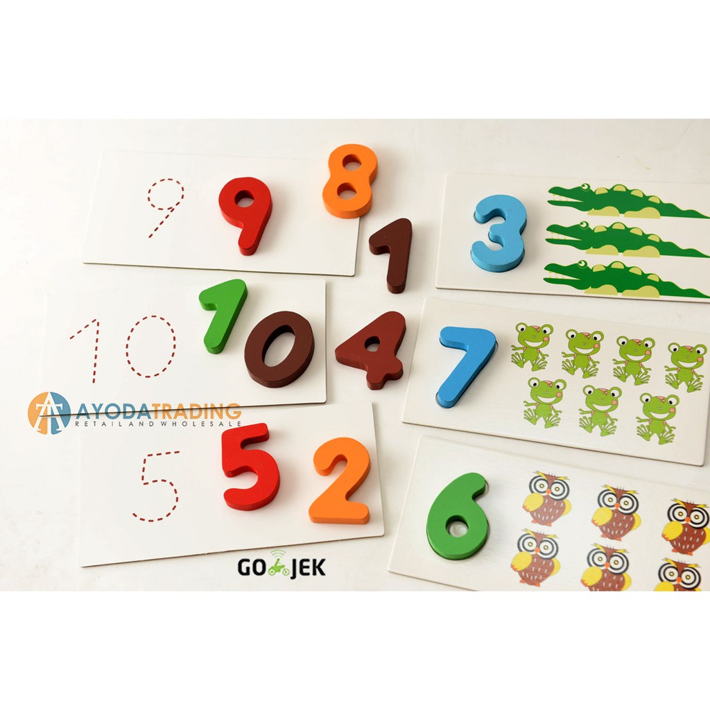 Mainan Edukasi Puzzle Number Angka Berhitung Anak Bayi