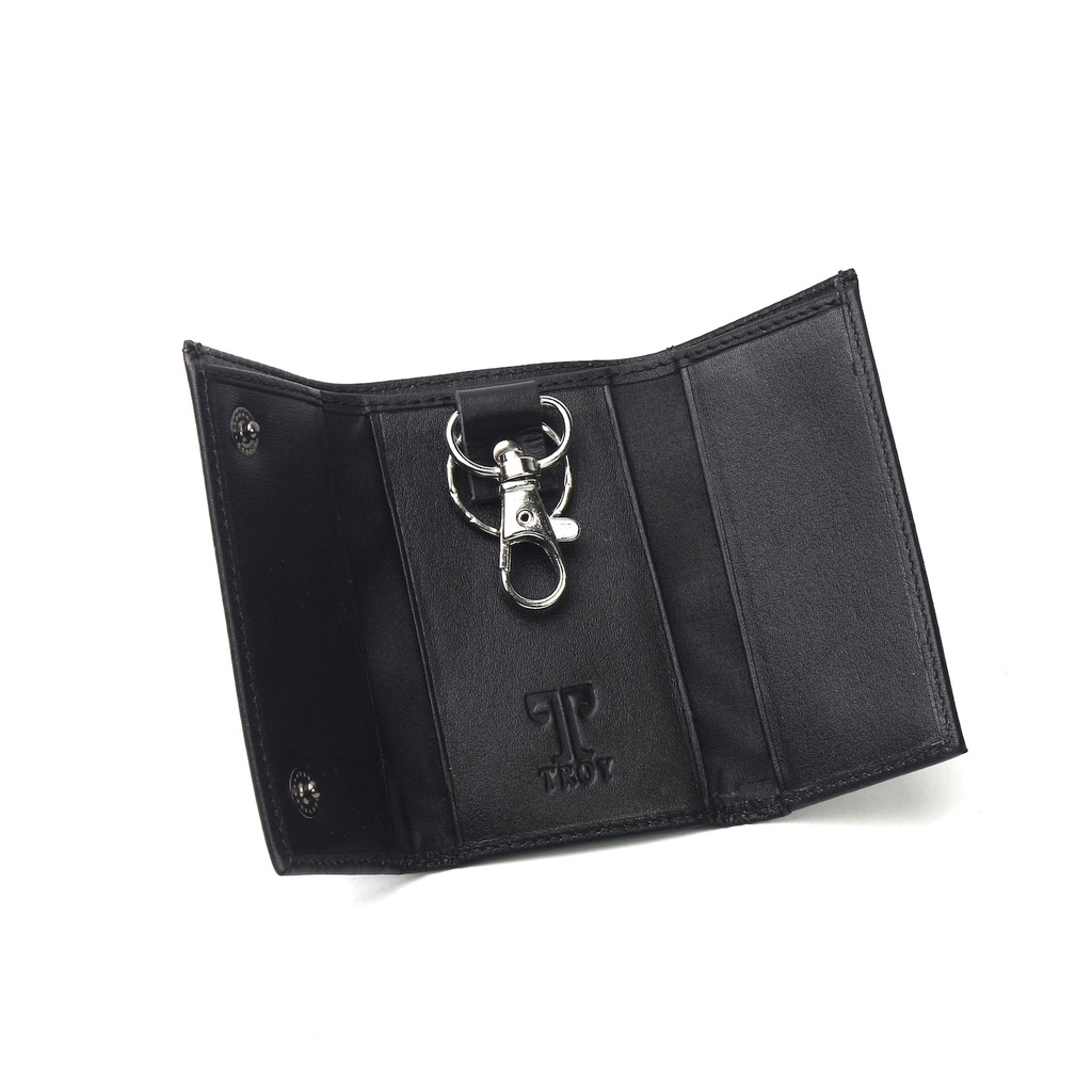 TOKOKOE - Dompet Gantungan Kunci Kulit Motor Mobil STNK Pria Wanita dengan Kotak Troy - Jake