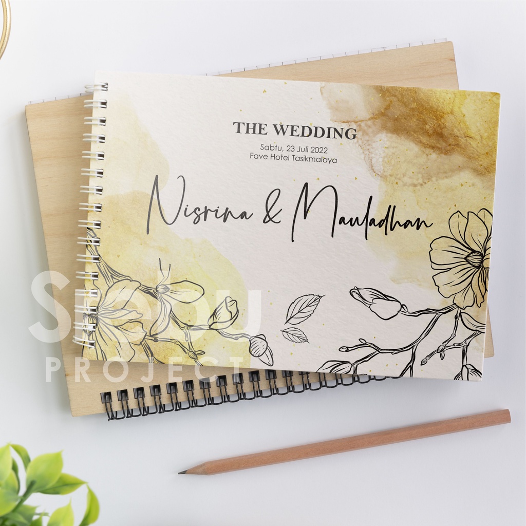 

(SR006) Buku Tamu Pernikahan Hardcover dan Softcover murah / Guest Book Isi 310 Tamu