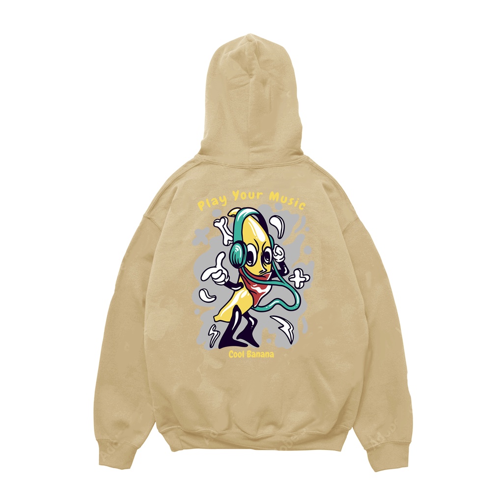 Hoodie Pria Cool Banana Sweater Pria Fleece Size M - XXL
