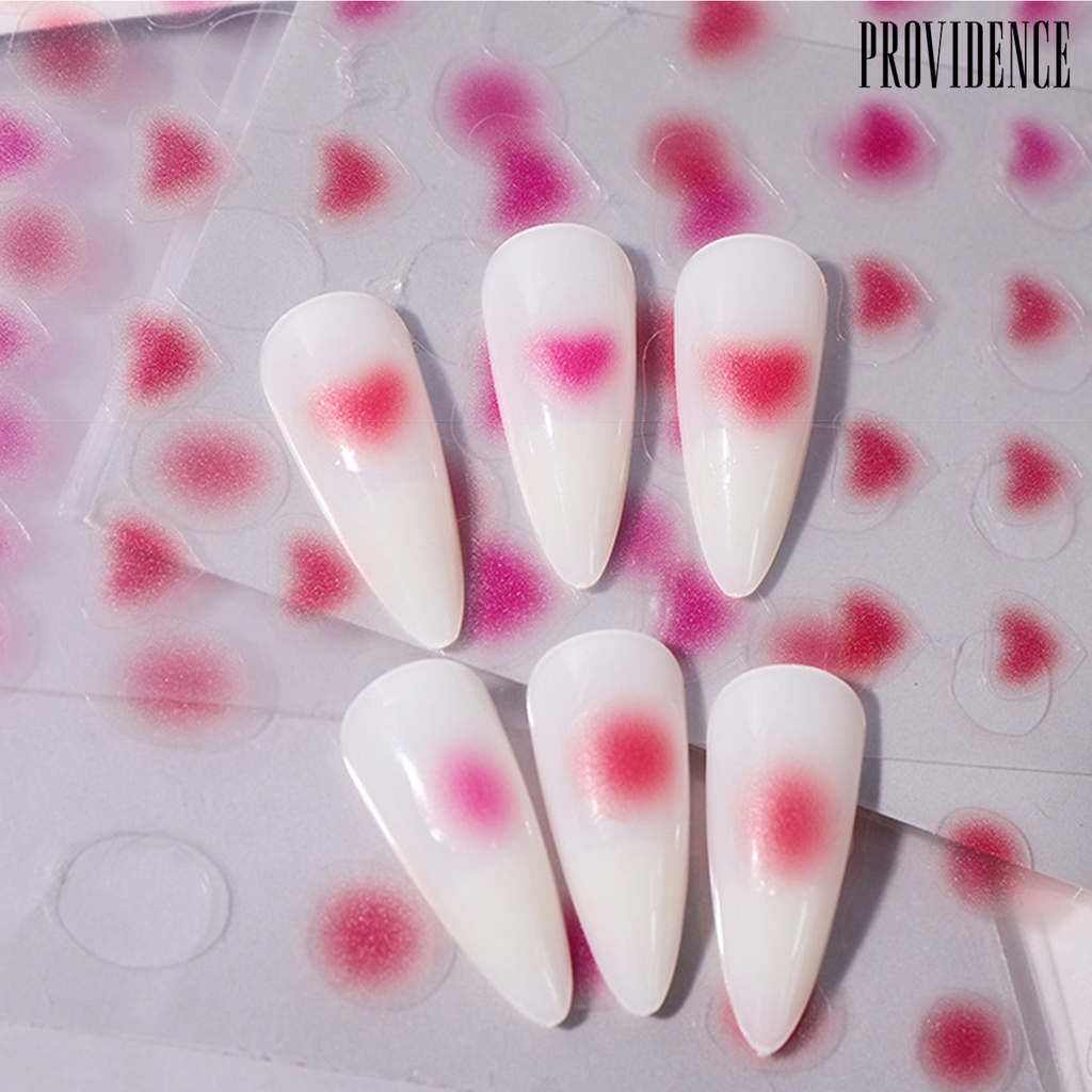 Providence Nail Sticker Glitter Gradient Effect DIY Blush Design 3D Nail Pink Heart Sticker for Manicure