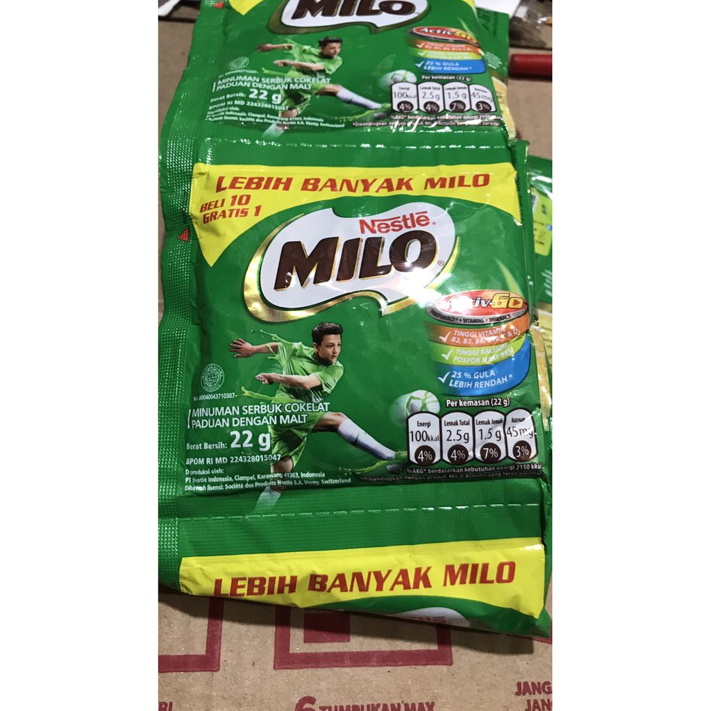 

Milo Sachet 1 Renceng / 10 Sachet @18gr / Renceng / Susu Nestle BIG SALE