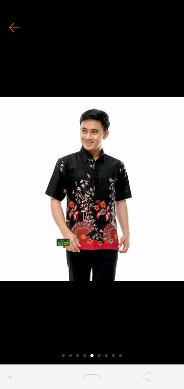 Bswart Batik Hrb026 Kenongo Hem Pendek Padi Pekalongan M L Xl Batik Pria Murah Modern Grosir Eceran