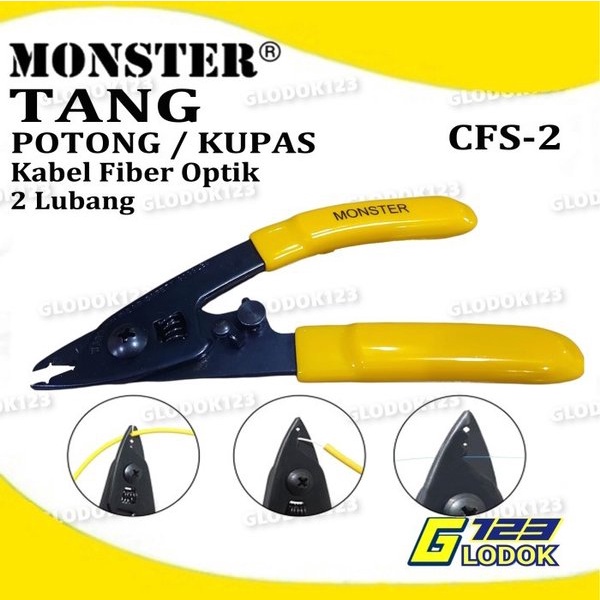 Tang Kupas Kabel Fiber Optik Optic Wire Stripper Plier 2 3 Hole Lubang