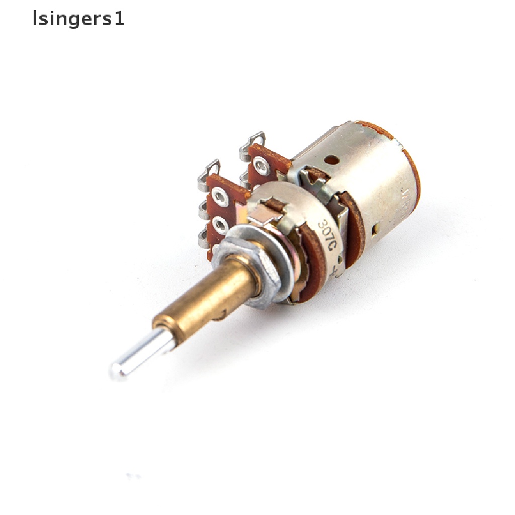 (lsingers1) Potentiometer Double Shaft 16 Tipe Dengan Saklar A50K B50K Panjang 30mm