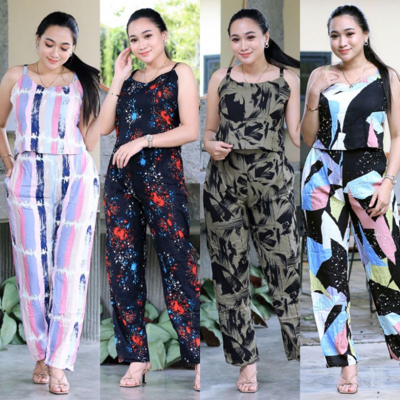 Setelan Tank Top Fuji // Set Crop // Komile Wanita // Tanktop Korean Stile