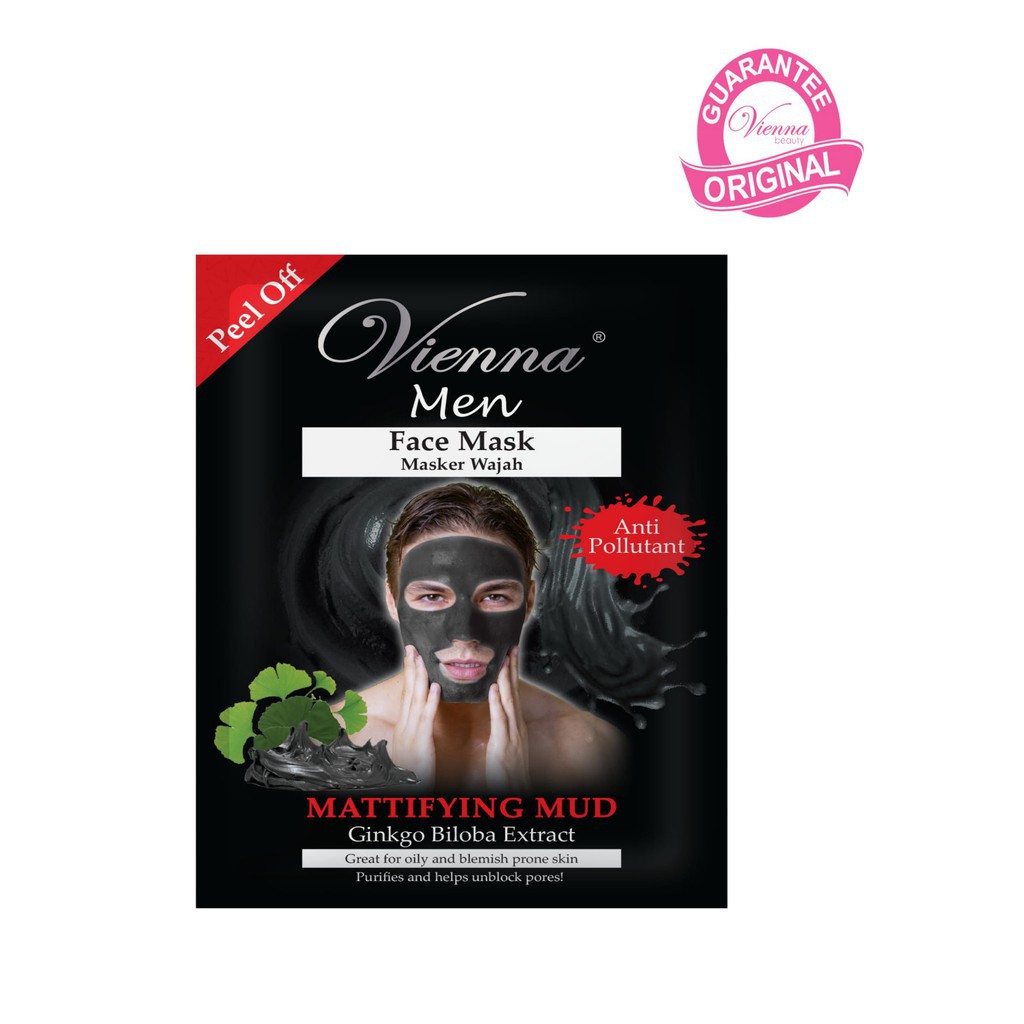 Vienna Men Face Mask - (Whitening, Mattifying Mud, Exfoliating)