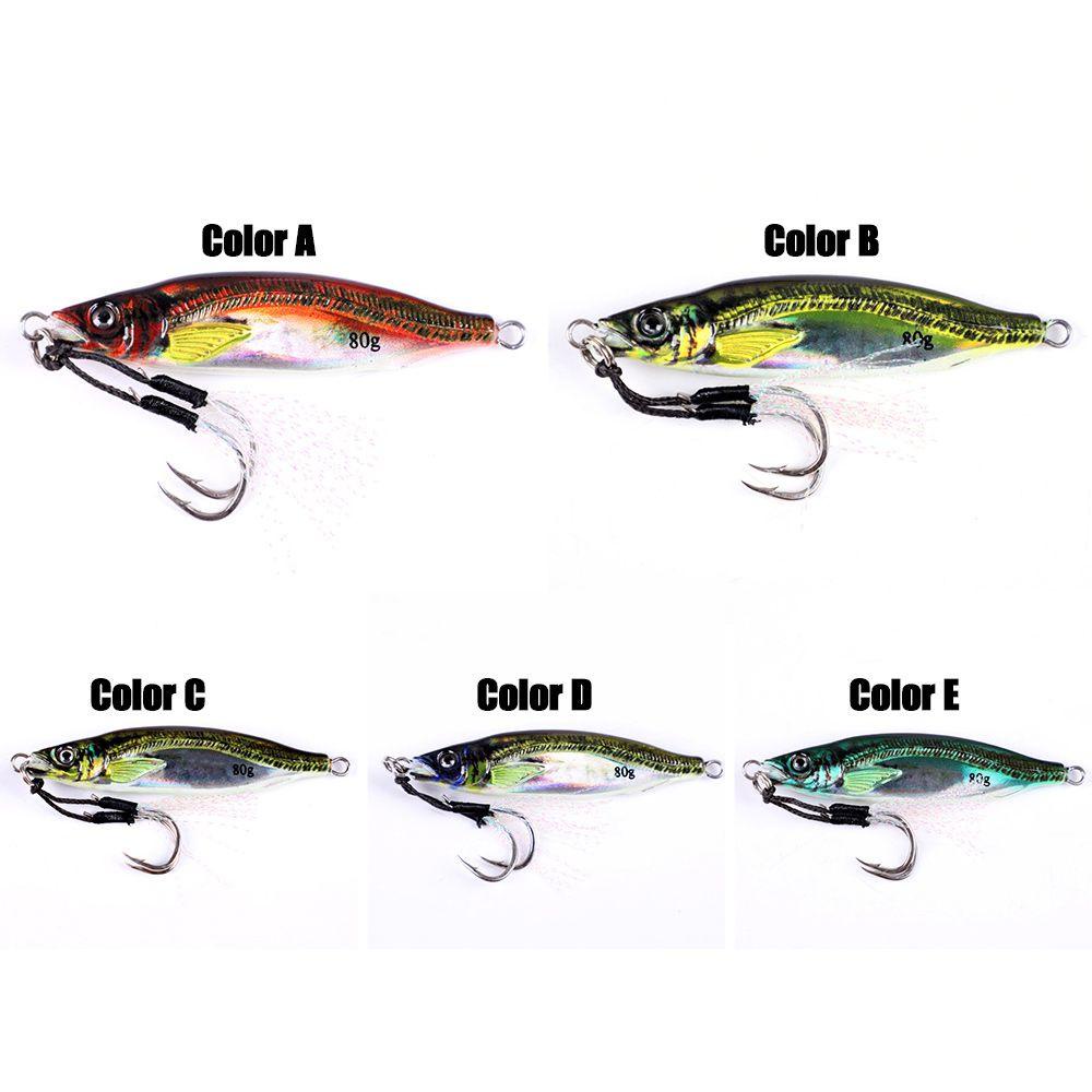 Preva Simulasi Logam Memancing Umpan Pancing Laut Warna-Warni 40G Lead Casting