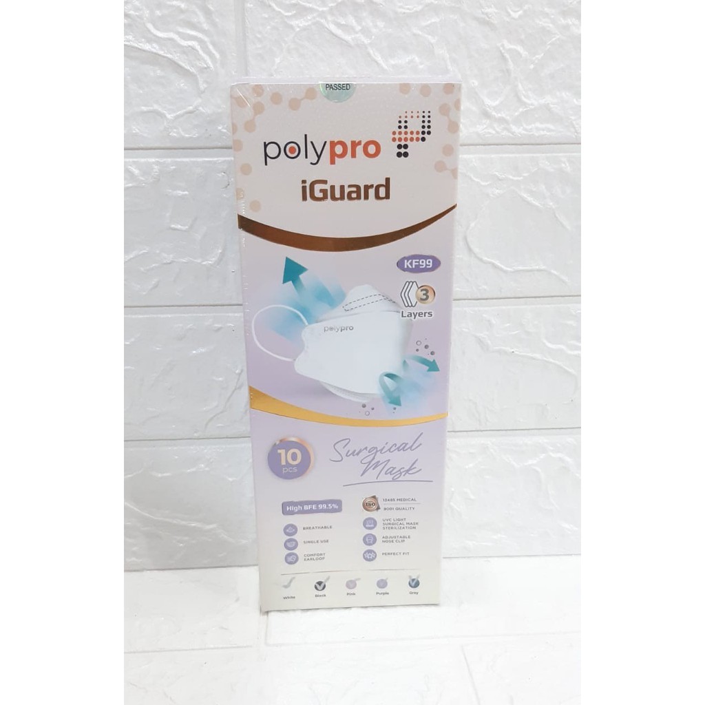 POLYPRO IGUARD SURGICAL MASKER KF99 ISI 10PCS / MASKER MEDIS