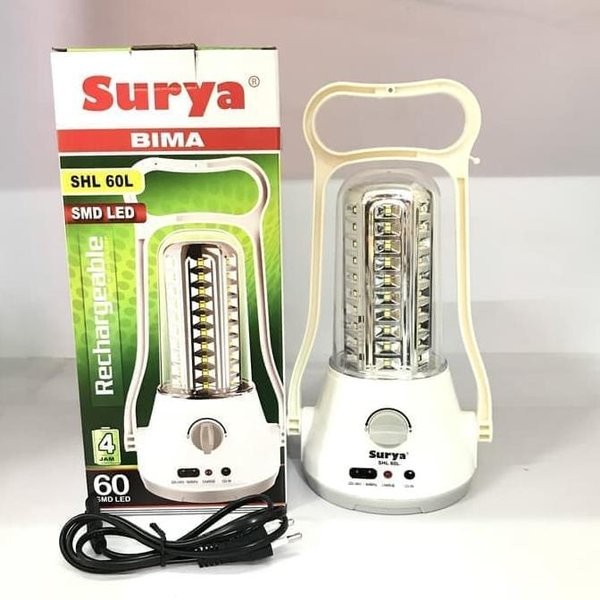 SURYA SHL 60 L - Lampu LED Emergency - Lampu Darurat Cas Ulang