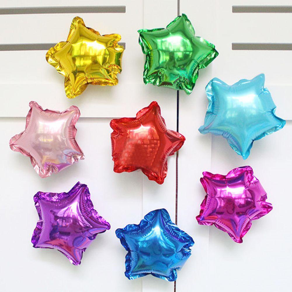 Solighter 5inch Balon Foil Pernikahan Bentuk Bintang Balon Hati