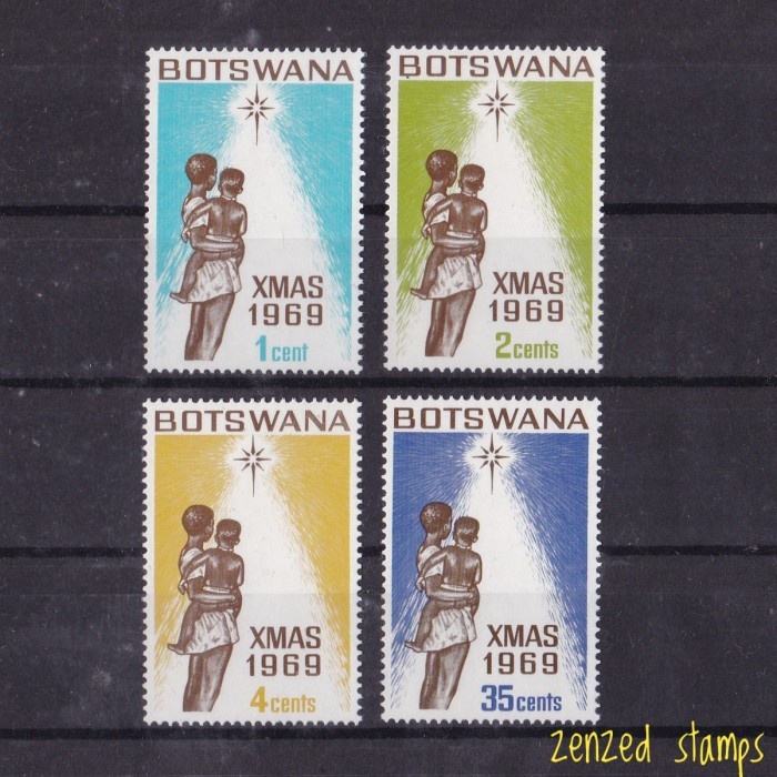 

0367 Prangko Botswana 1969 Christmas 4v Mnh