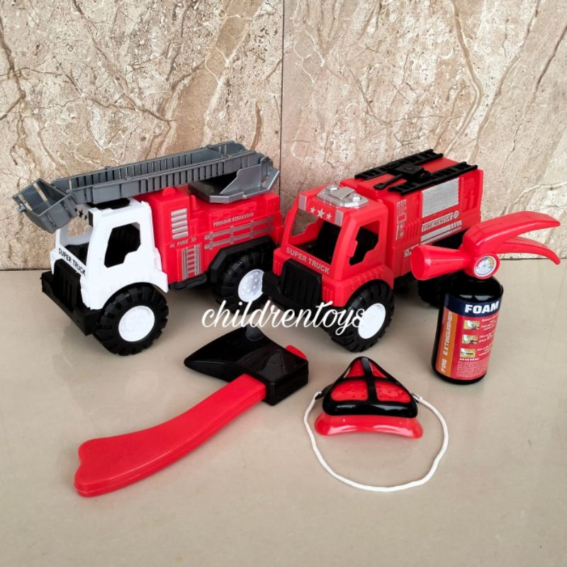 Mainan Truck Construction Excavator Dumptruck AK105 Pemadam AK107 Fire