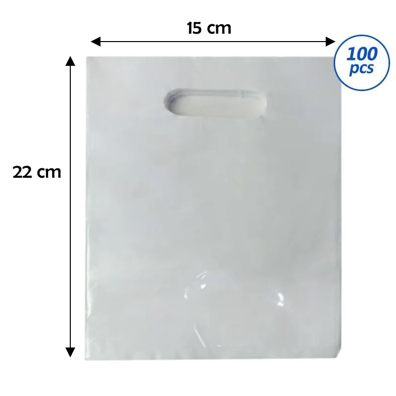 Plastik Plong kecil Polos, Plastik Polos Olshop ukuran 15x22