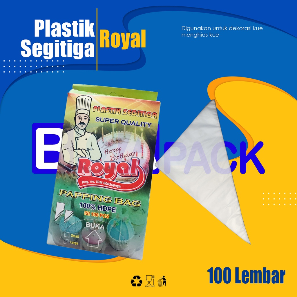 Plastik Segitiga Royal - Piping Bag HdPE  -100 lembar