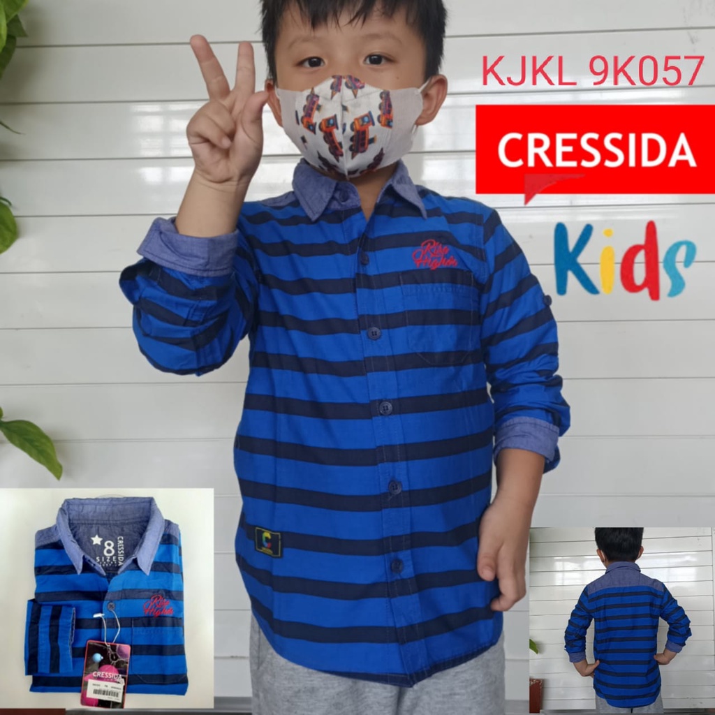 gof CRESSIDA KEMEJA KIDS Pakaian Laki Laki Baju Atasan Hem Anak Cowok Lengan Panjang Casual