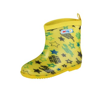  Sepatu  Boots  Hujan Anti Air Motif Print Bintang Bahan 