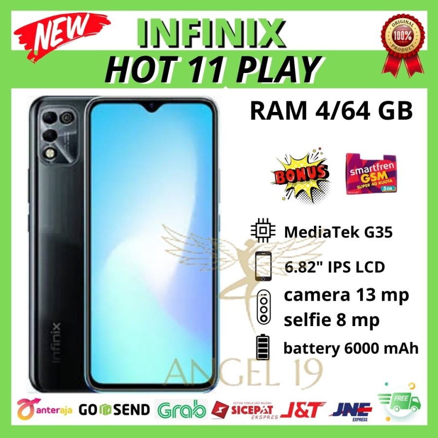 Handphone Infinix Hot 11 Ram4-64 Bit