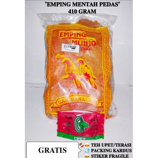 

EMPING MENTAH PEDAS GRATIS TEH UPET OLEH OLEH KHAS CIREBON