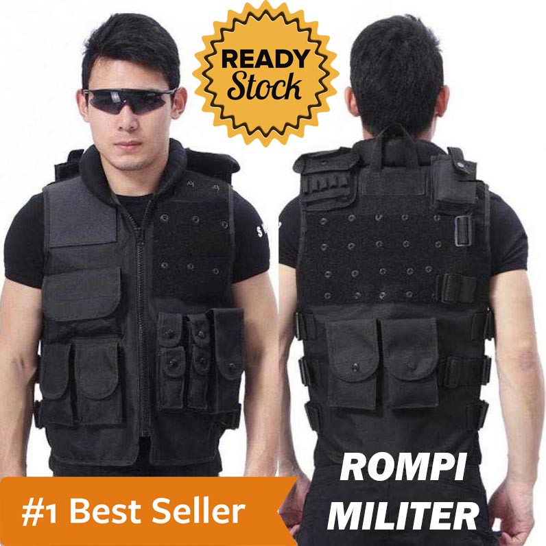 Rompi Motor Anti Angin Pria Pelindung Dada Tubuh Biker Militer CS Tactical Vest Combat 800 Mulit Slo