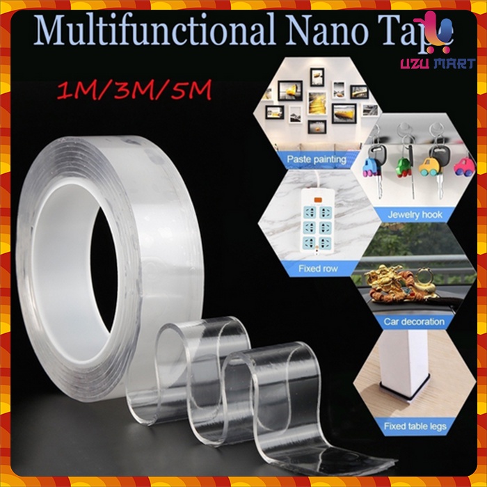 

[2mmX3meter] Double Tape Nano Tape Tape Isolasi Selotip 2 Sisi Kuat Dicuci