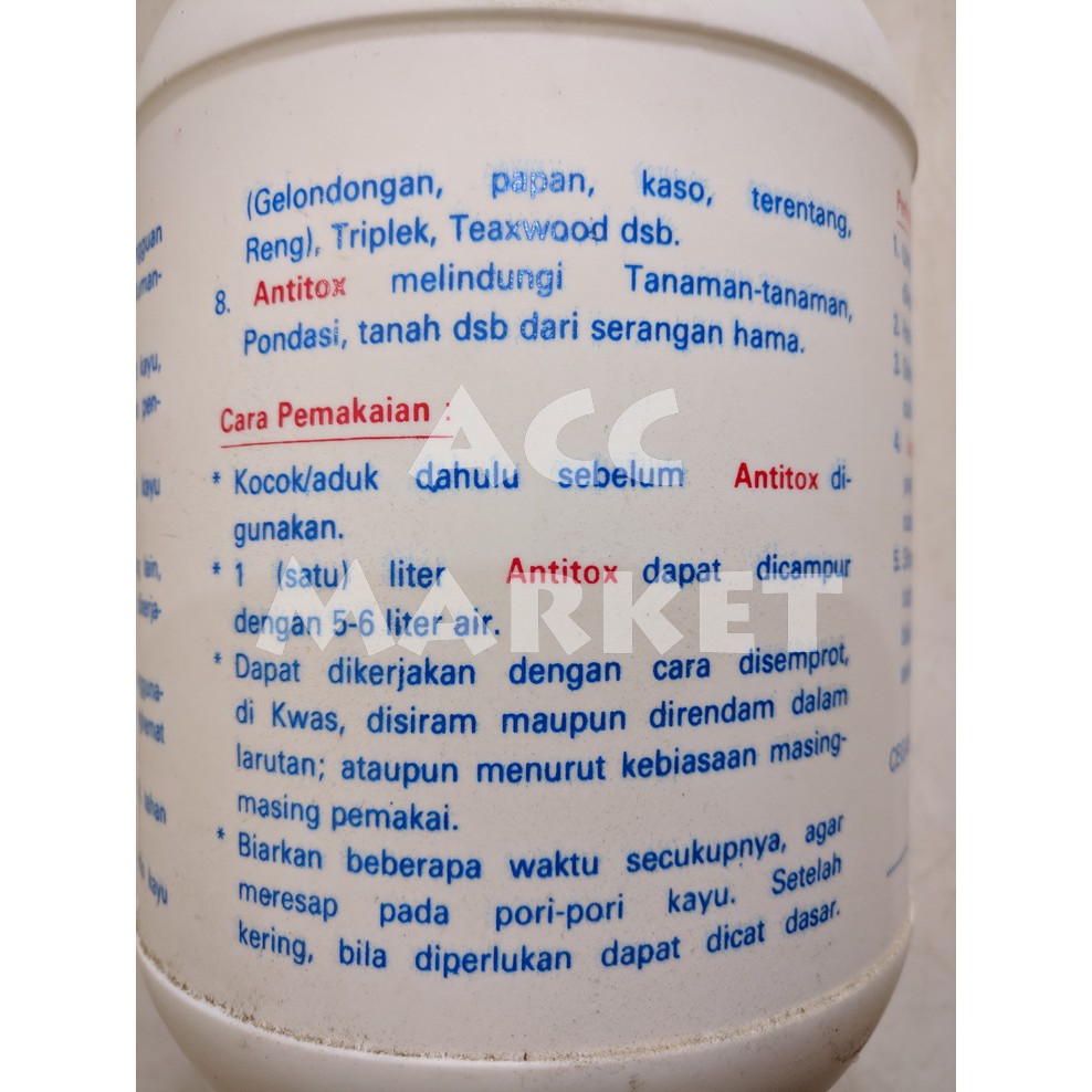 Obat Cairan Anti Rayap Buat Pelapis Kayu 1 Liter