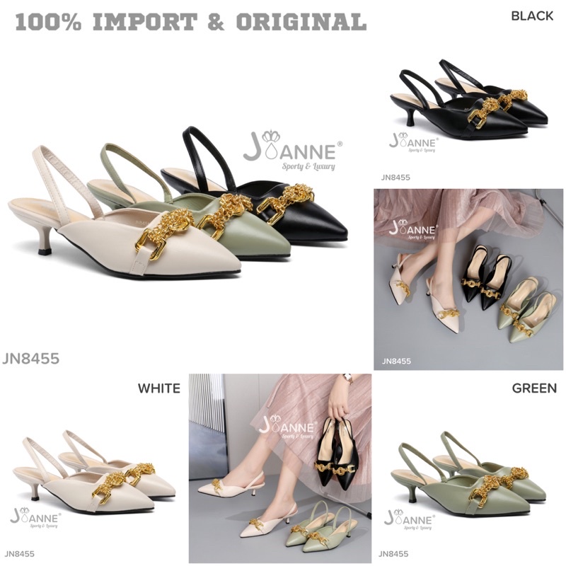 [ORIGINAL] JOANNE Slingback Heels Shoes Sepatu Hak Wanita #JN8455