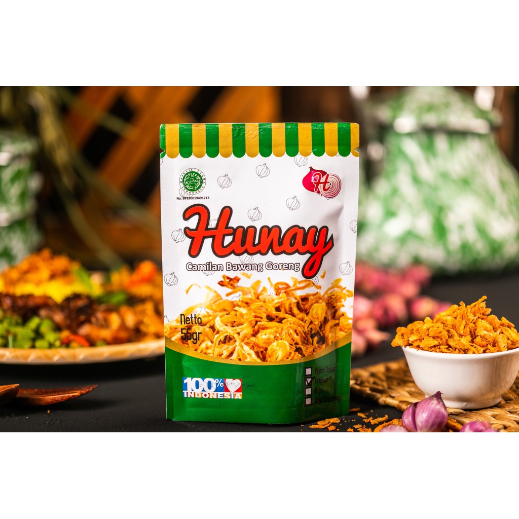 

Camilan Sehat HUNAY Camilan Bawang Pouch 55g berkualitas halal 100% tanpa bahan pengawet