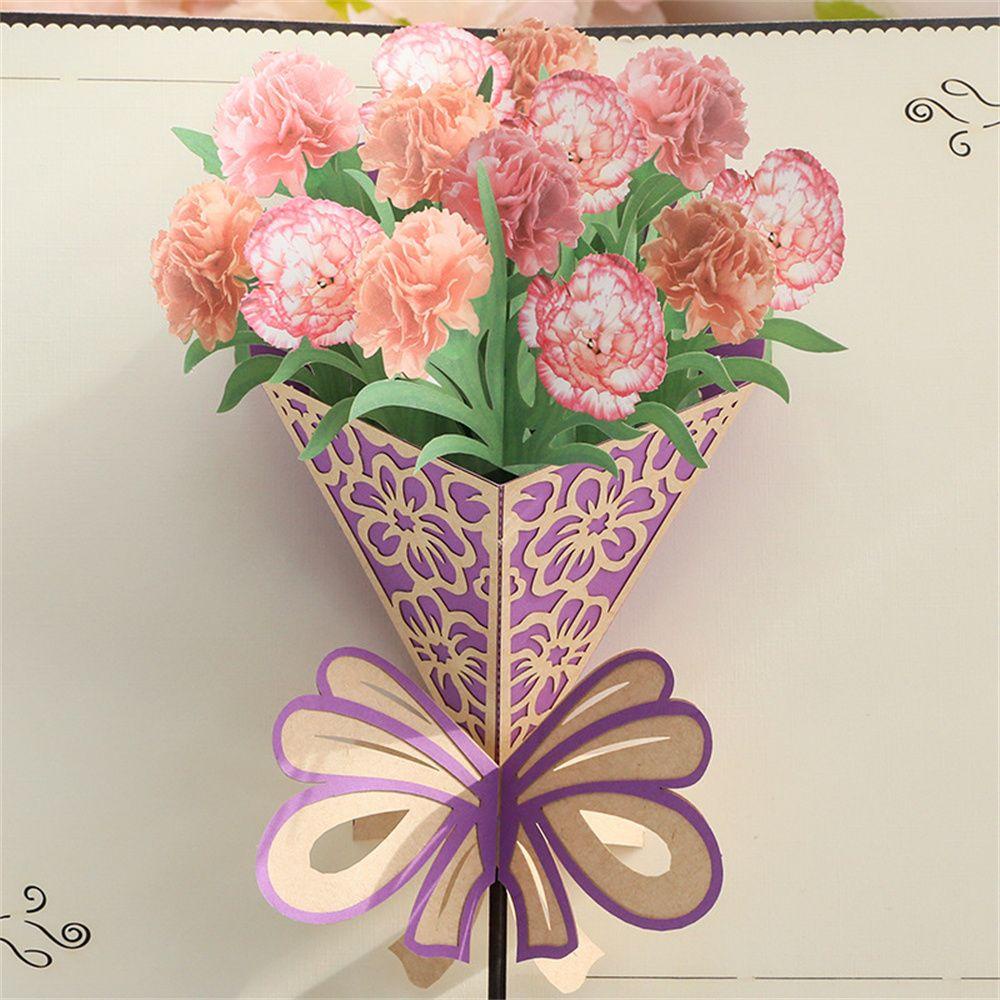 R-flower Mother's Day Greeting Card Kartu Ucapan Kreatif Handmade Gift Berkah Kartu Kecil